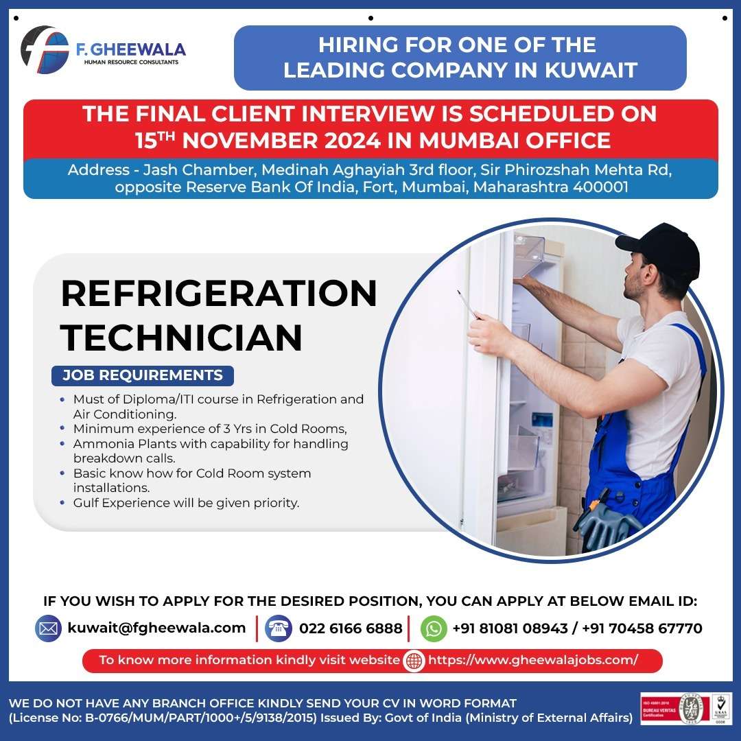 HIRING FOR ONE OF THE LEADING COMPANIES IN KUWAIT