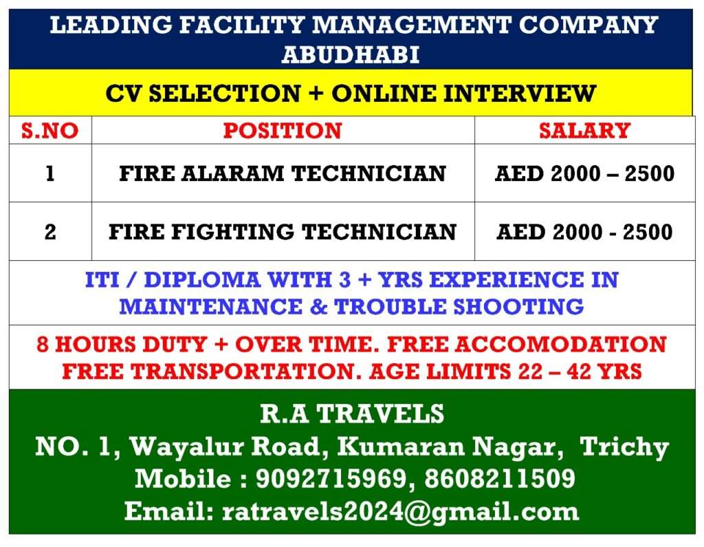 LEADING FACILITY JOB VACANCY ABUDHABI-abroad jobs-gulf jobs-gulf walkin