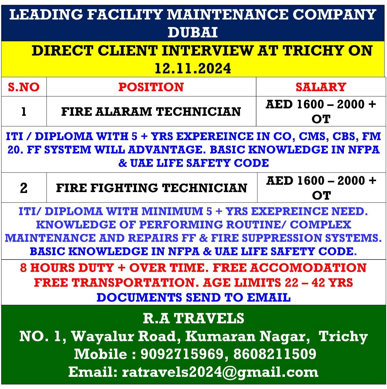 LEADING FACILITY MAINTENANCE COMPANY JOBS IN DUBAI JOB