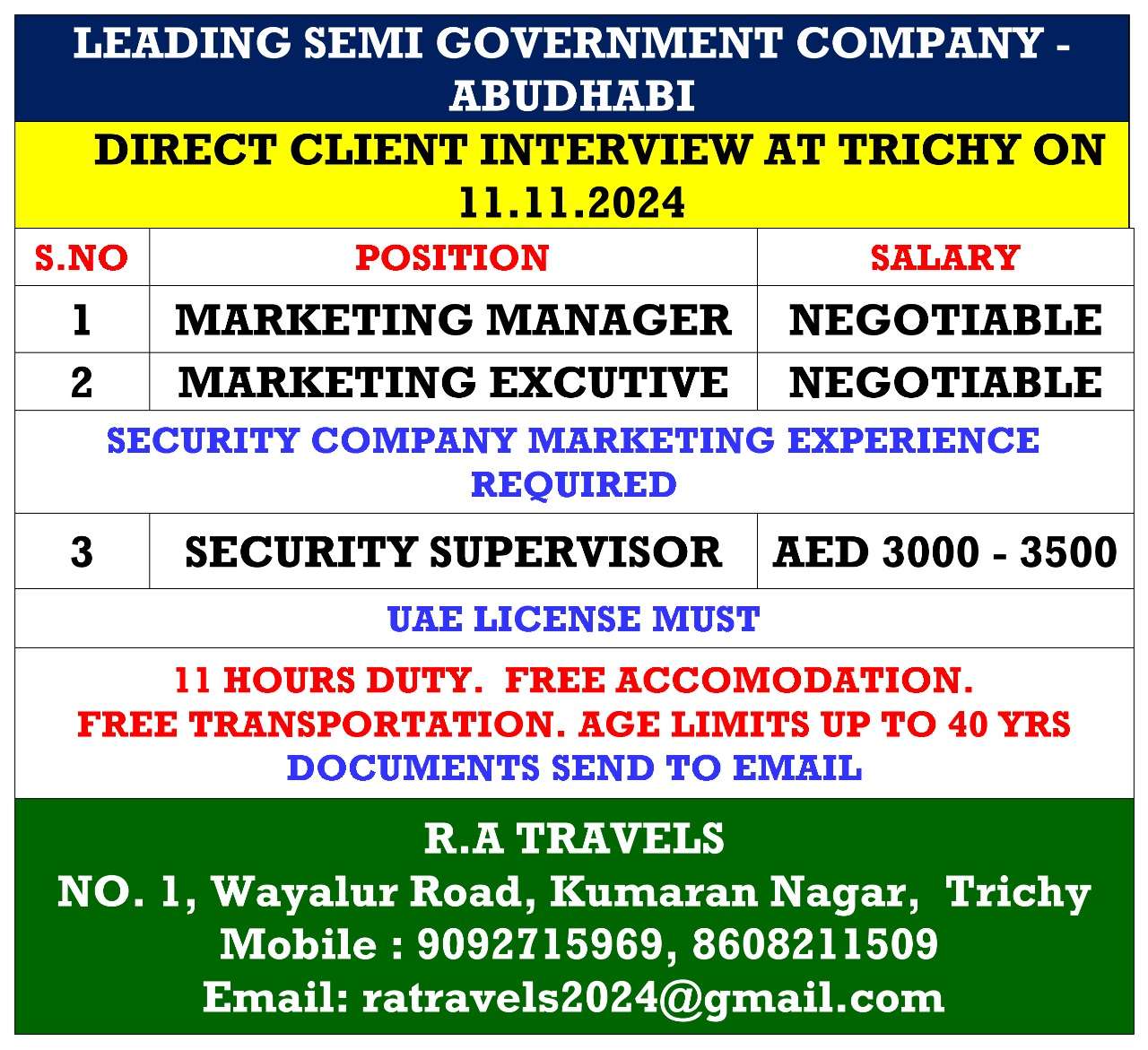 LEADING SEMI GOVERNMENT COMPANY JOB IN ABUDHABI