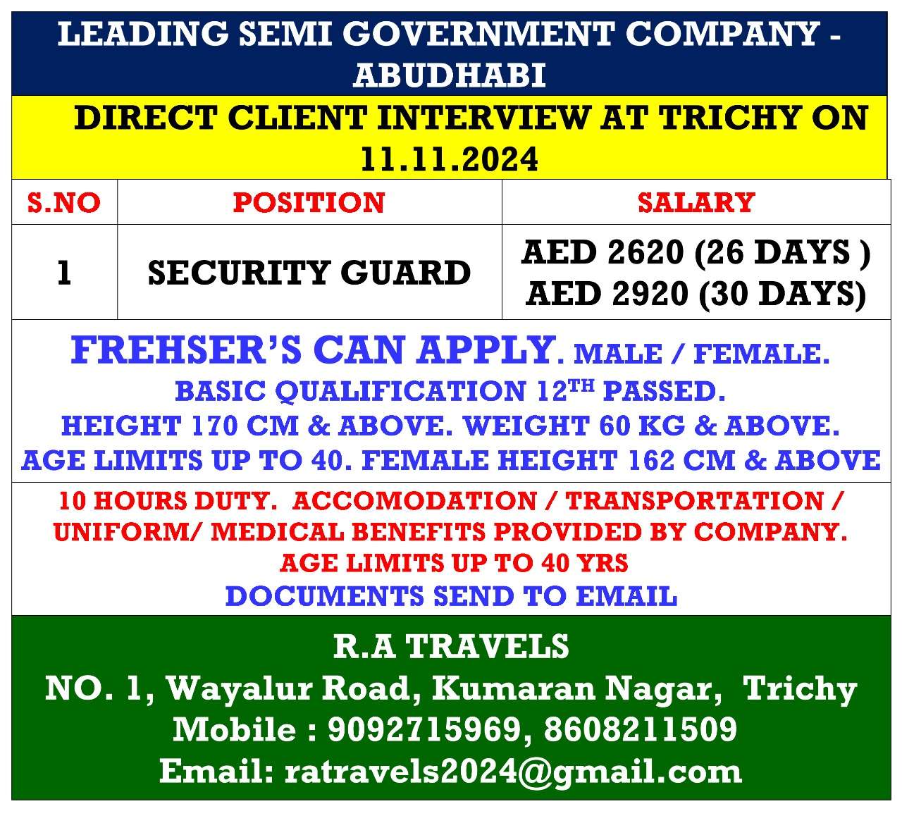 LEADING SEMI GOVERNMENT COMPANY JOB IN ABUDHABI