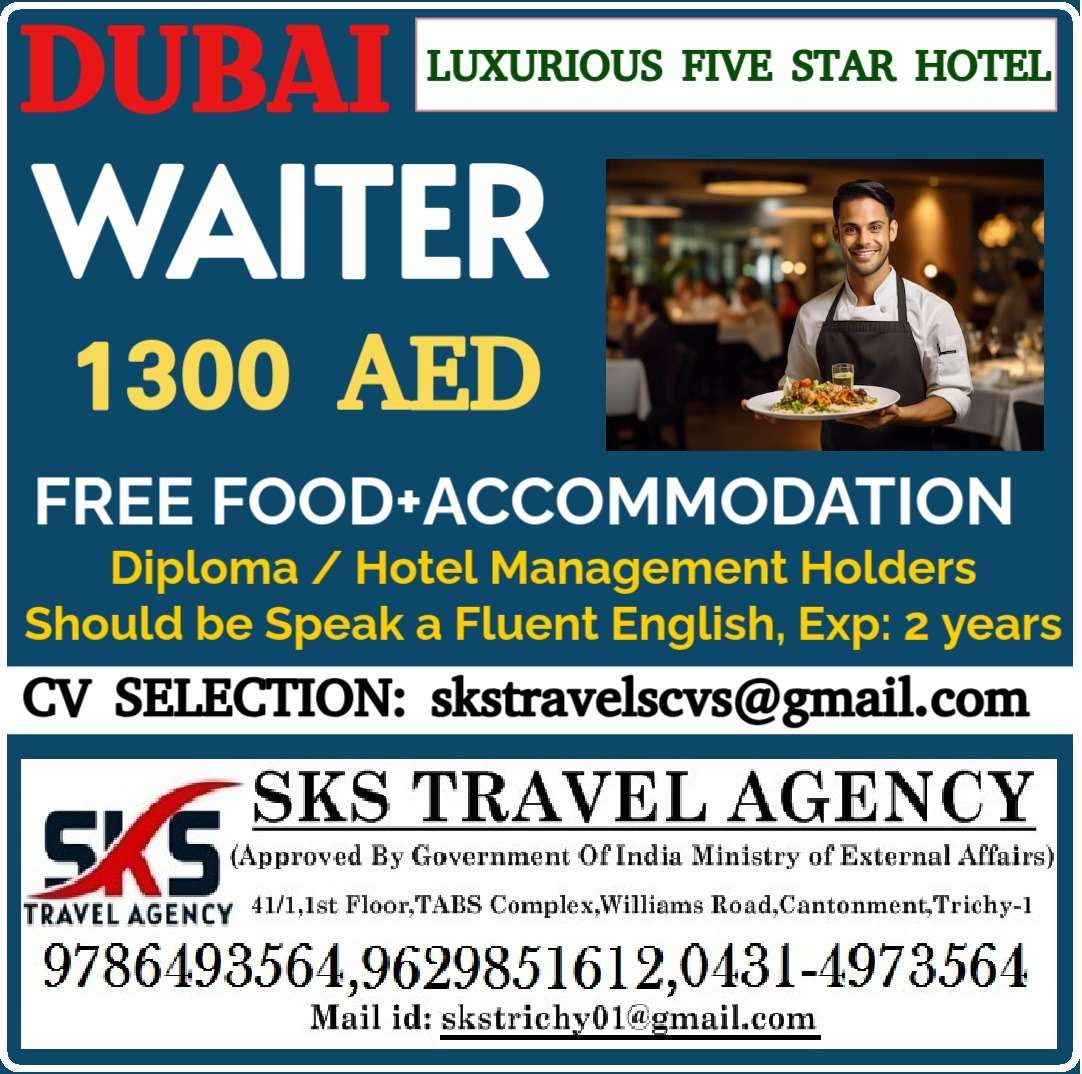 LUXURIOUS FIVE STAR HOTEL JOB IN DUBAI