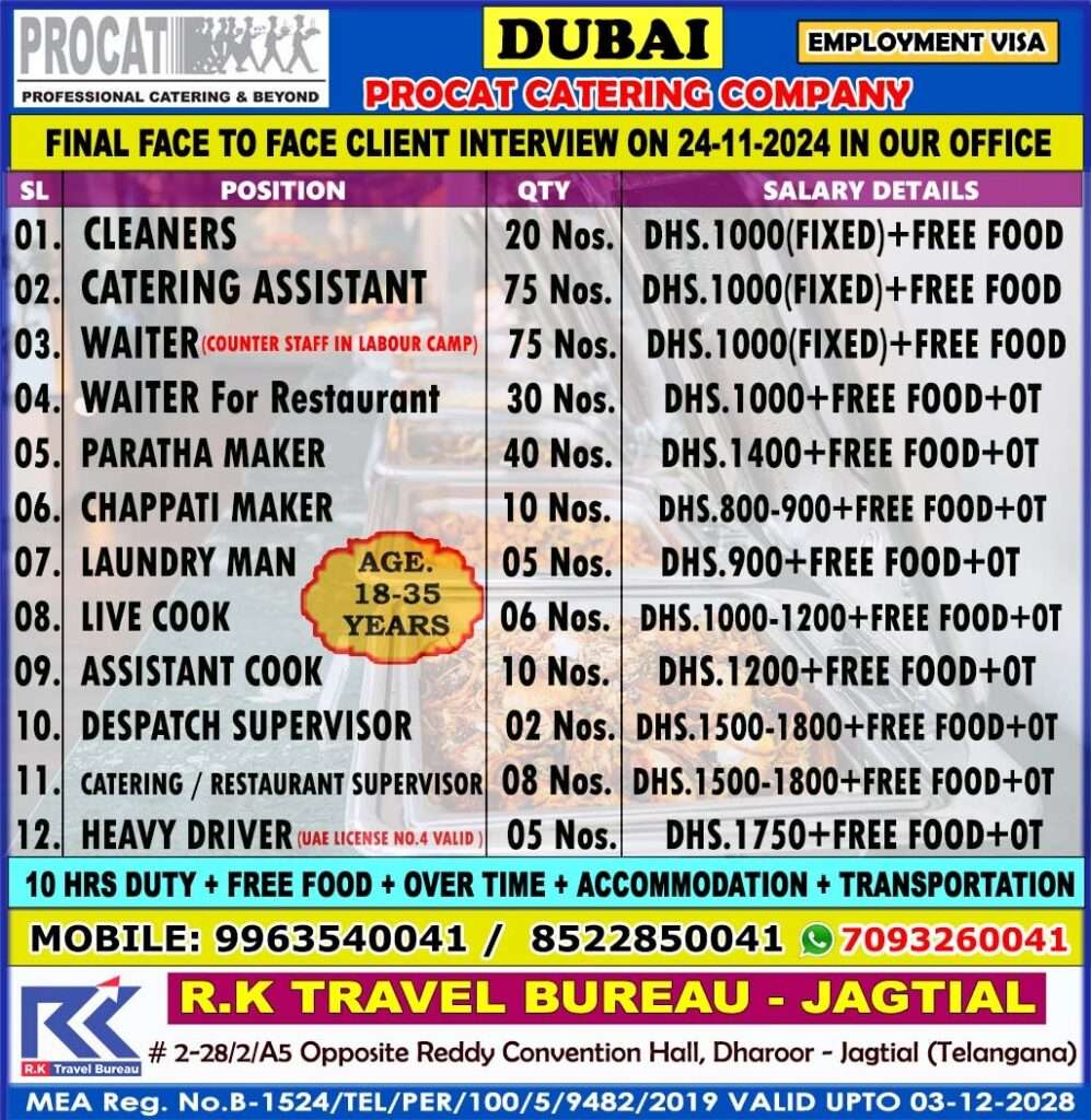 PROCAT CATERING ONLINE JOB APPLY IN DUBAI-abroad jobs-gulf jobs-gulf walkin