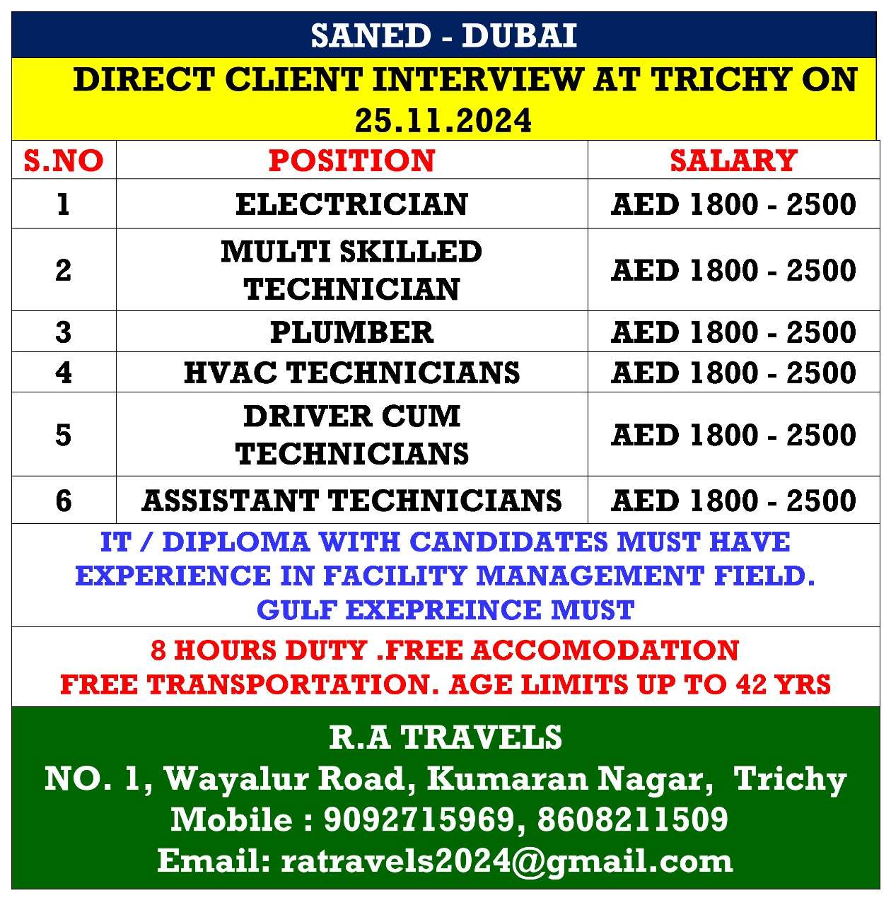 WE ARE HIRING FOR SANED JOB APPLY IN DUBAI