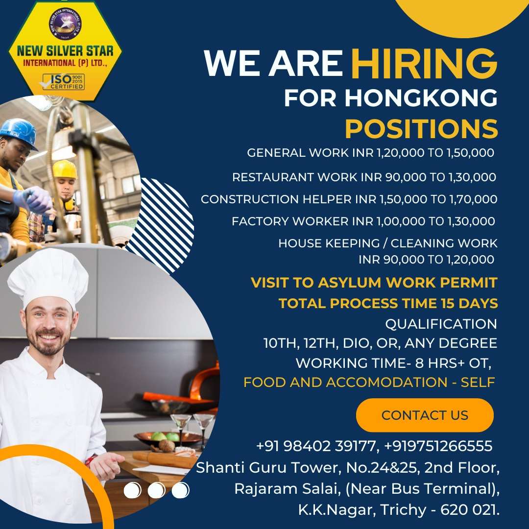 HIRING FOR JOBS IN HONGKONG