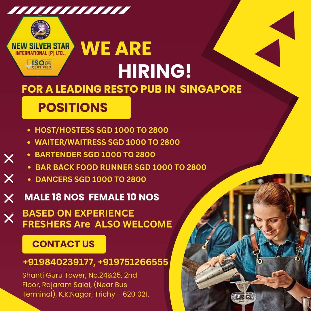 HIRING FOR NEW JOBS IN SINGAPORE