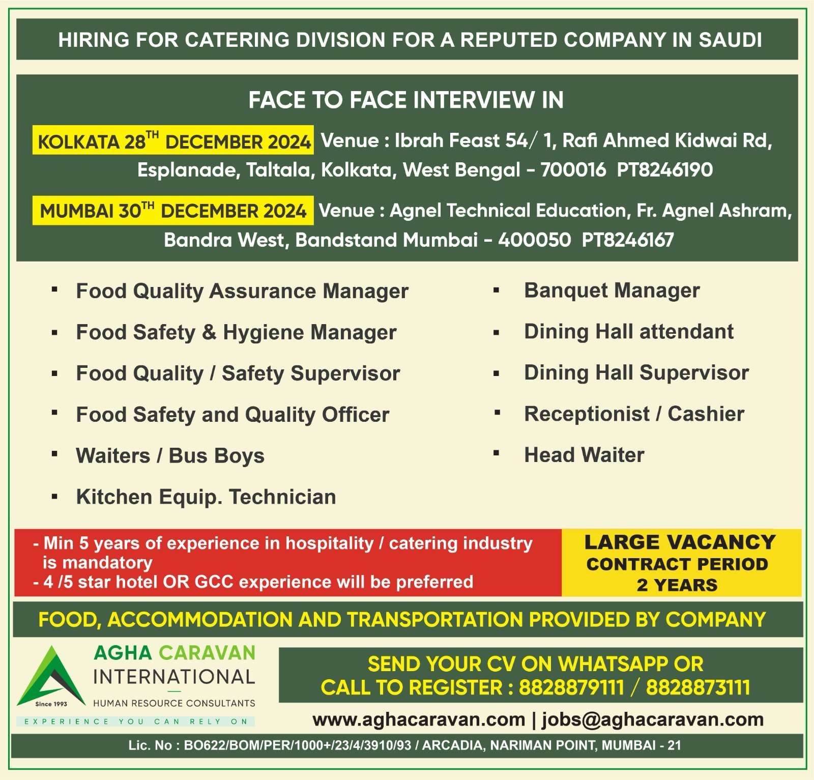 HIRING FOR SEARCH WORKS IN SAUDI