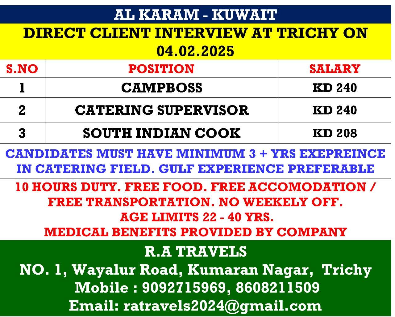 HIRING FOR AL KARAM GCC WALKINS IN KUWAIT