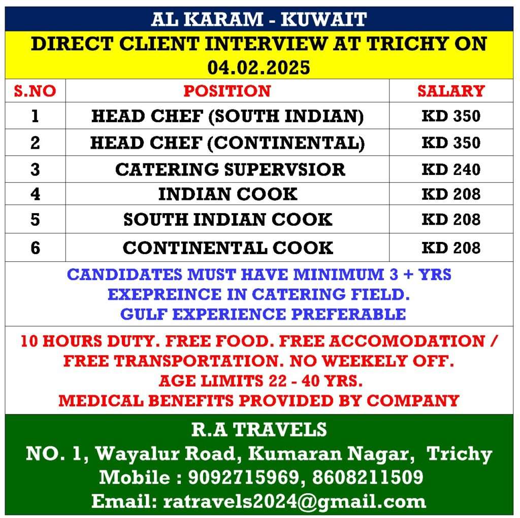 HIRING FOR AL KARAM GULFWALKIN IN KUWAIT-abroad jobs-gulf jobs-gulf walkin