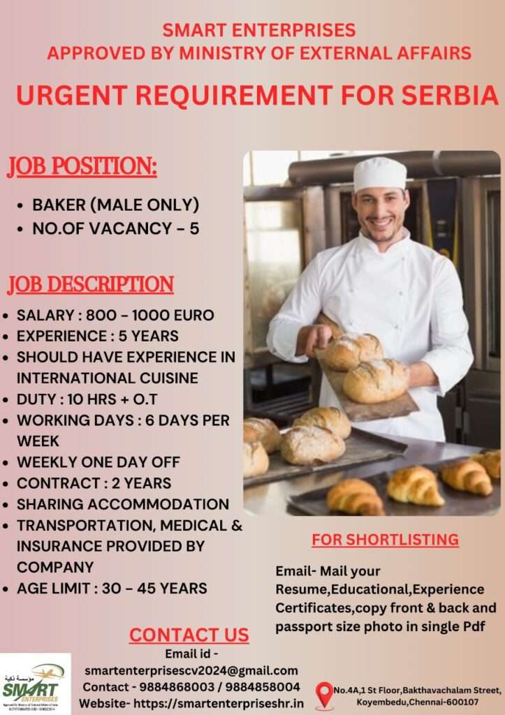 HIRING FOR INTERNATIONAL JOB IN SERBIA-abroad jobs-gulf jobs-gulf walkin