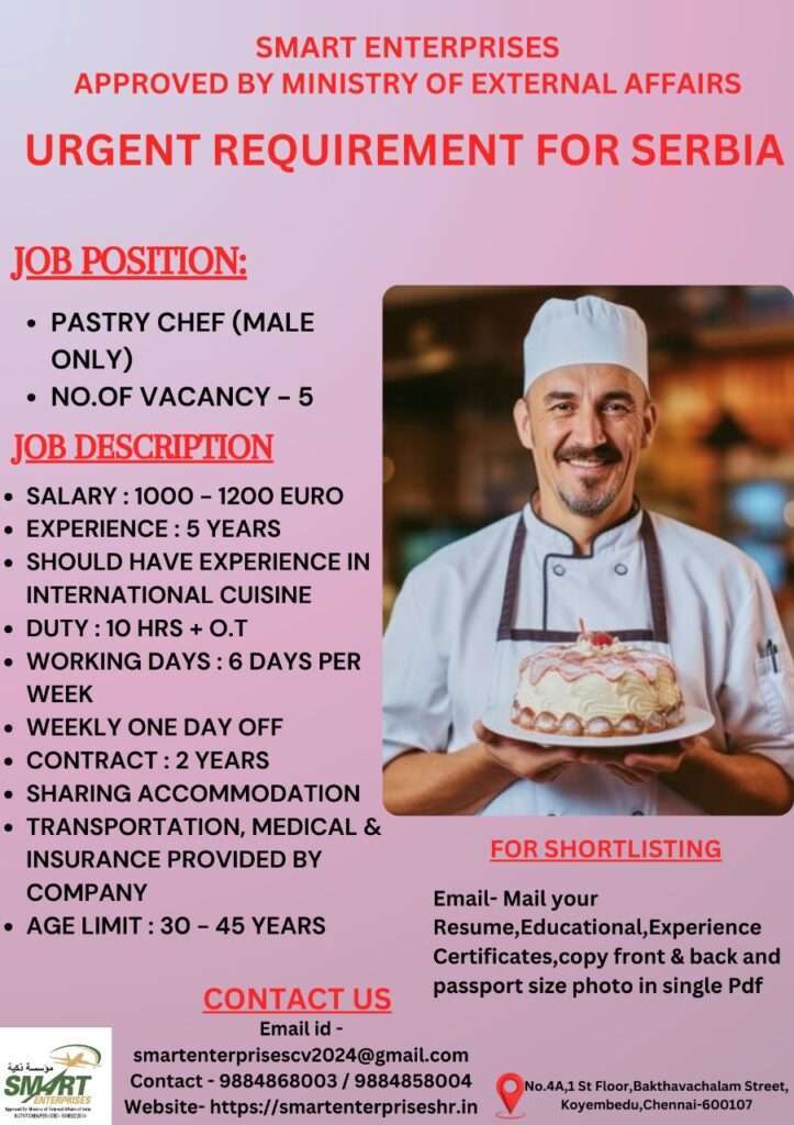 HIRING FOR JOB OPPORTUNITIES IN SERBIA-abroad jobs-gulf jobs-gulf walkin