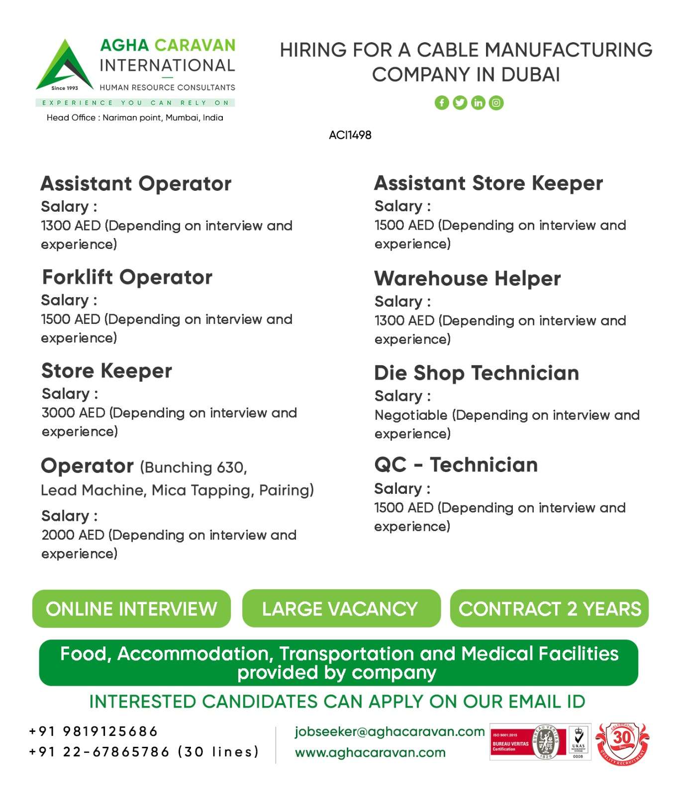 HIRING FOR JOB PORTAL IN DUBAI