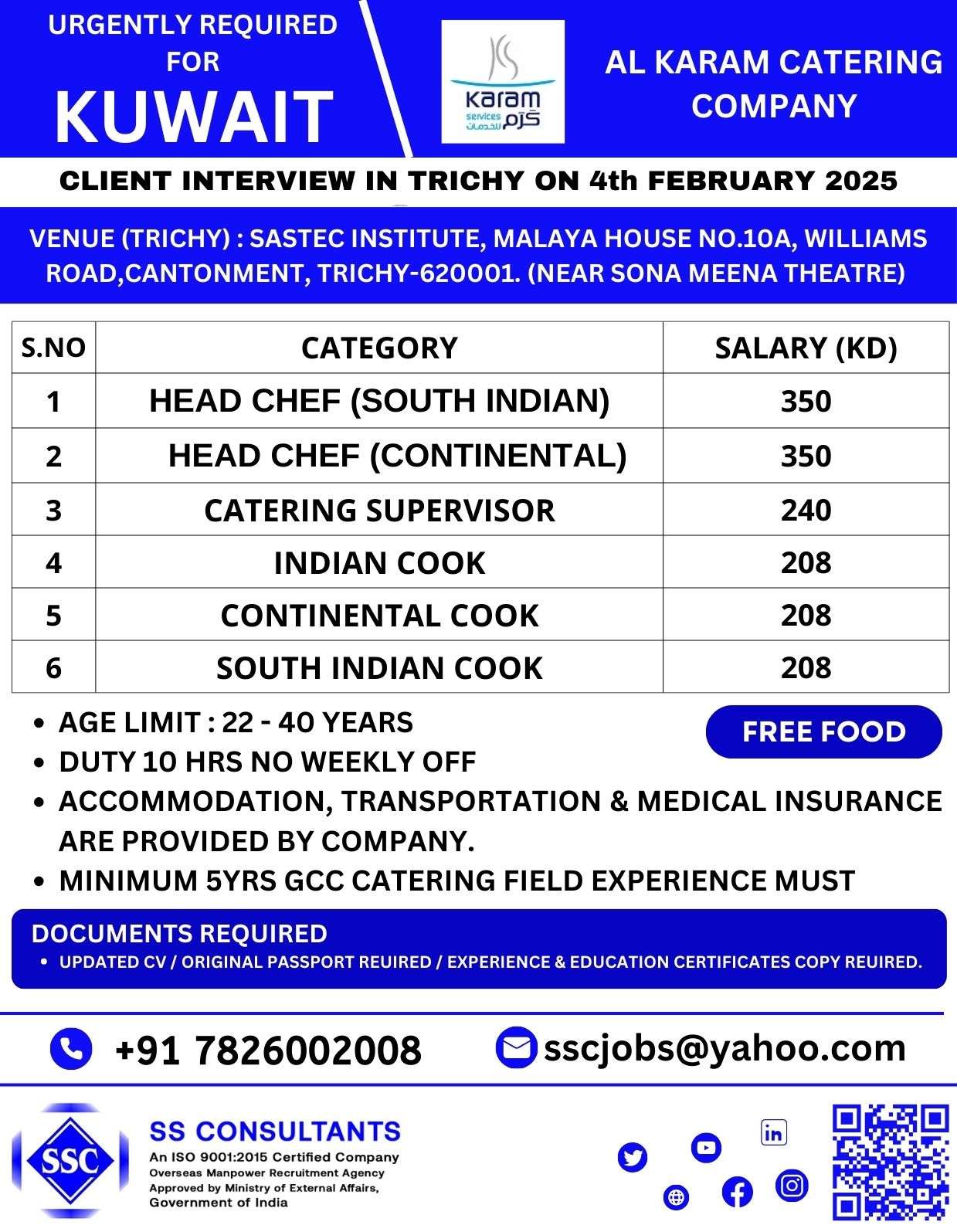 HIRING FOR URGENT JOB VACANCIES IN KUWAIT