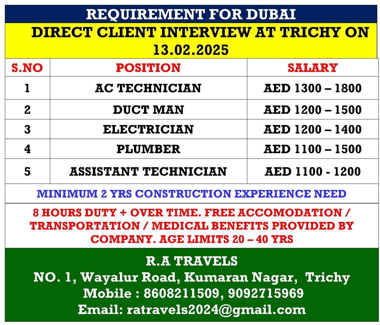 HIRING FOR FIND A JOB IN DUBAI