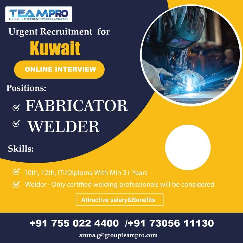 HIRING FOR GULF JOBS IN KUWAIT-abroad jobs-gulf jobs-gulf walkin