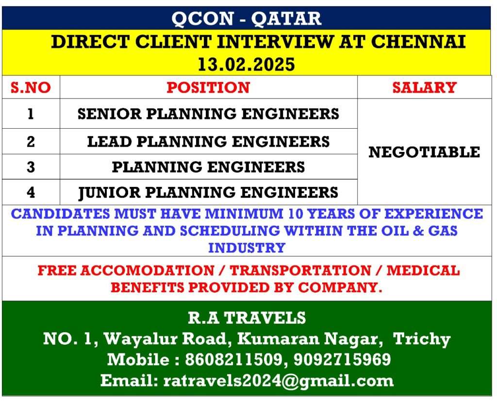 HIRING FOR QCON ENGINEERS JOB IN QATAR-abroad jobs-gulf jobs-gulf walkin