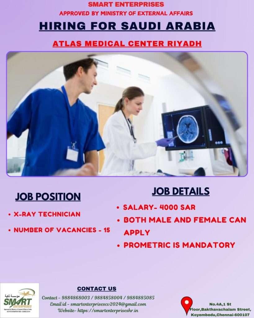 HIRING FOR X-RAY TECHNICIAN IN SAUDI ARABIA-abroad jobs-gulf jobs-gulf wlakin